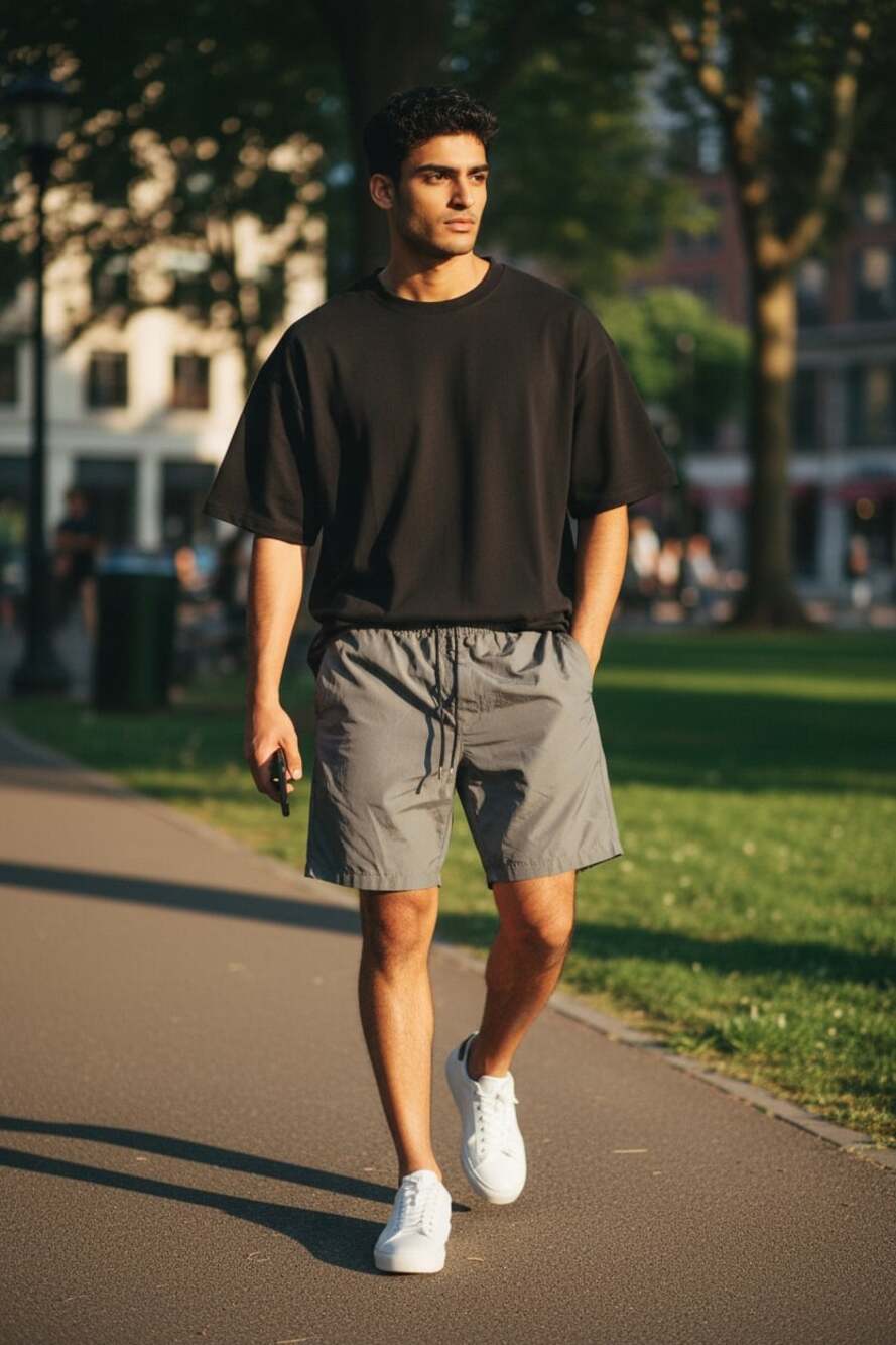 Theory Men’s Shorts Size 34 Gray Elastic Waist Drawstring Lightweight Minimalist
